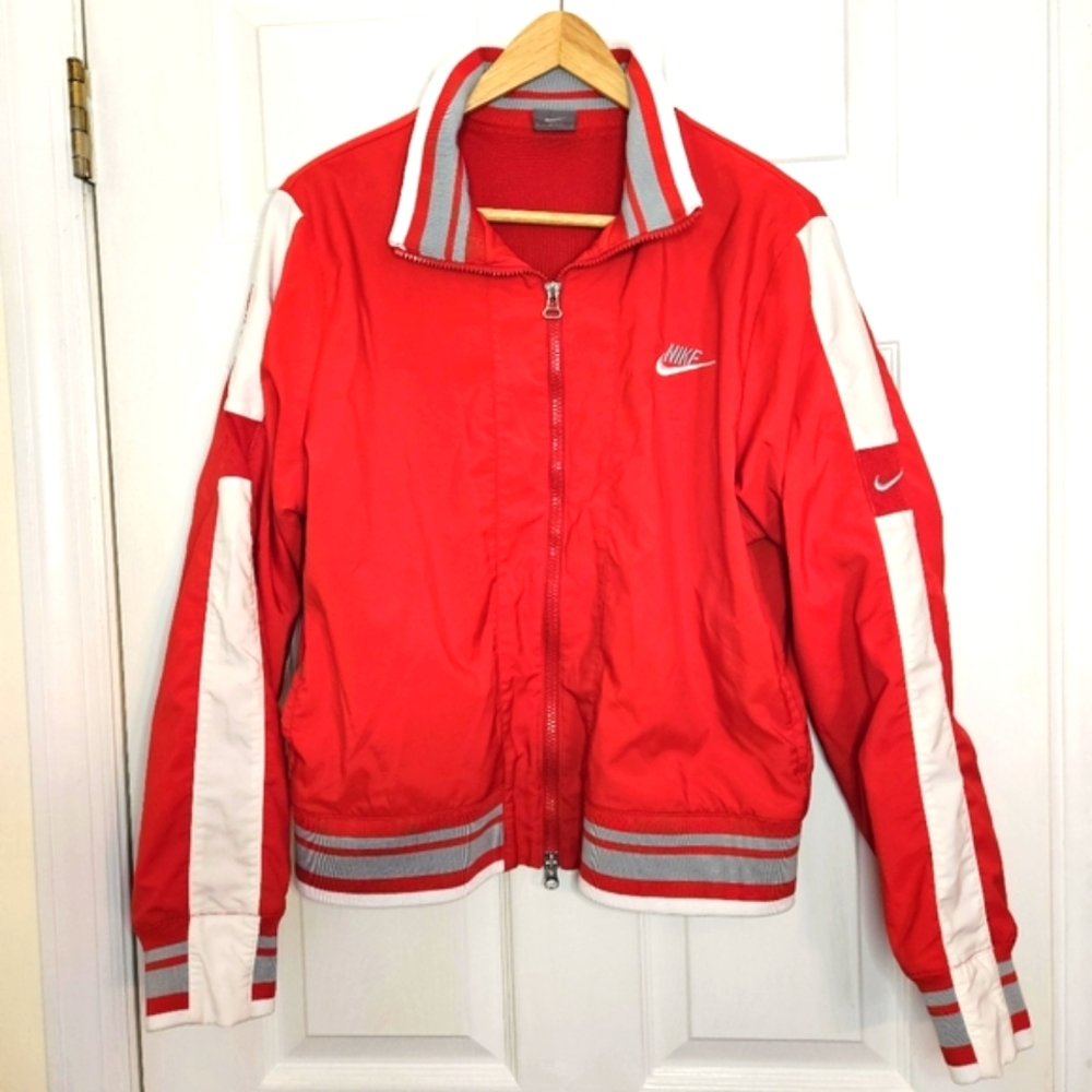 Nike Jacket Red Windbreaker Large